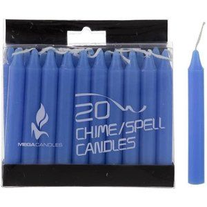 Wicca 20 Chime Spell Candles 4" Royal Blue
